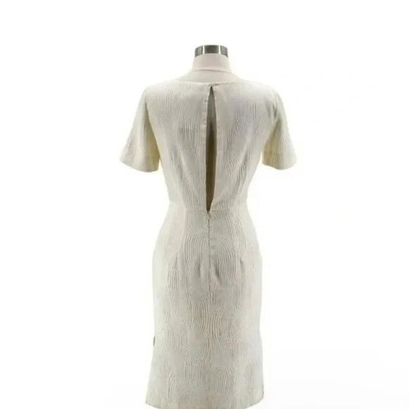 H&M Ivory Jacquard open back dress - Picture 4 of 5